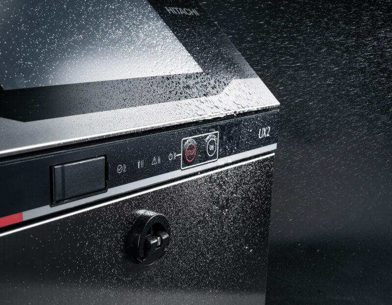 codificadora inkjet industrial Hitachi UX2-D150WE alta velocidad impresión 4 líneas